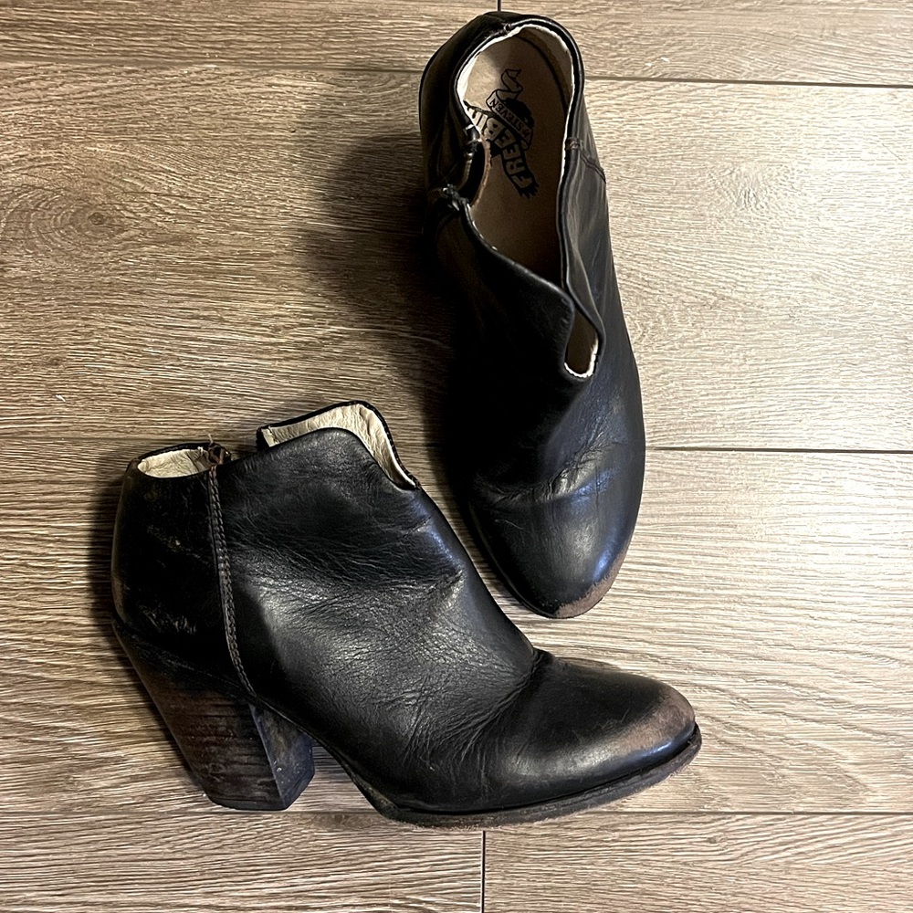 Free bird leather distressed booties